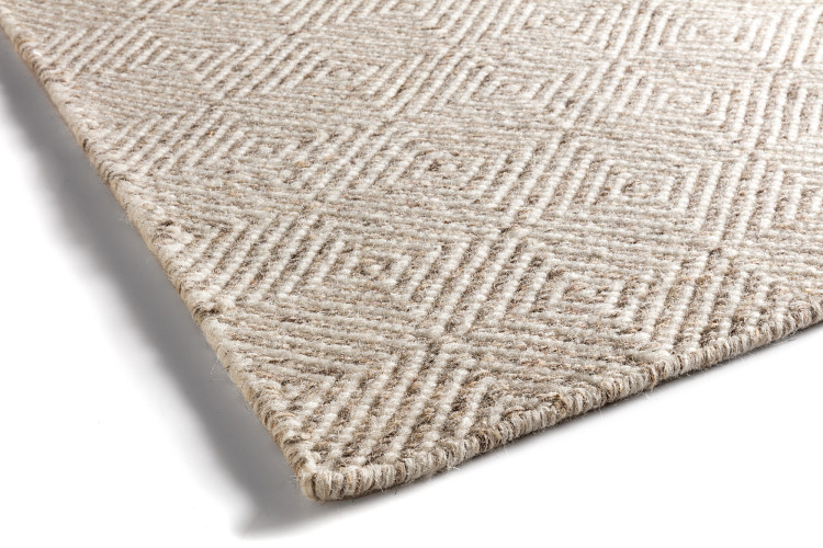 Tapis laine motif Grands Losanges 204/006 (200x300, Ivory)