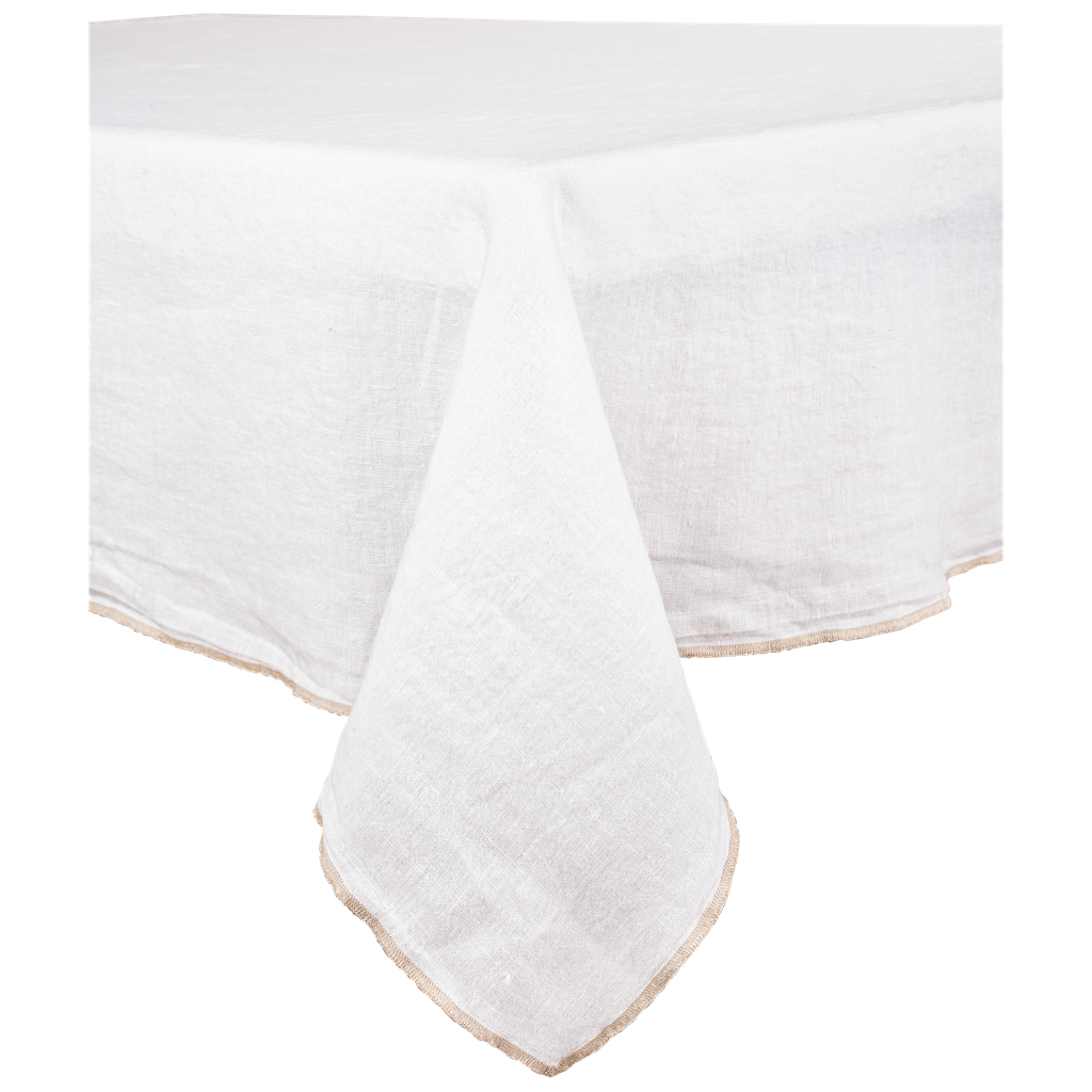 Nappe en Lin Venise Bord Beige