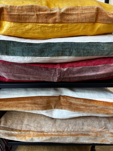 Coussin Alpha opposites en lin 60x40cm