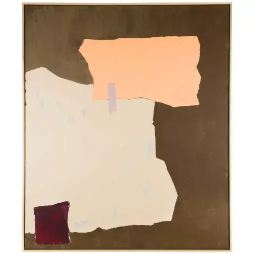 Peinture Abstrait Mustard/Nud100x120cm Cadre Bois