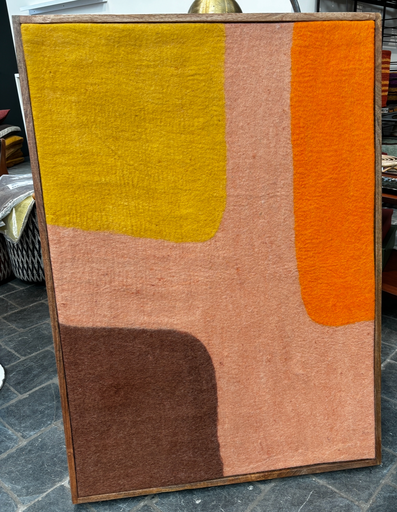 Toile en laine Wooly cadre Manguier 107x76x6,5cm