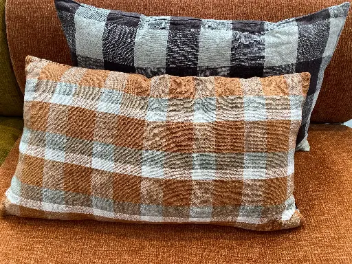 Woven coussin vineyard brun ou country 60x35