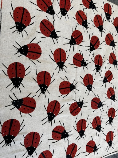 Tapis kilim brodé coccinelles 195x156