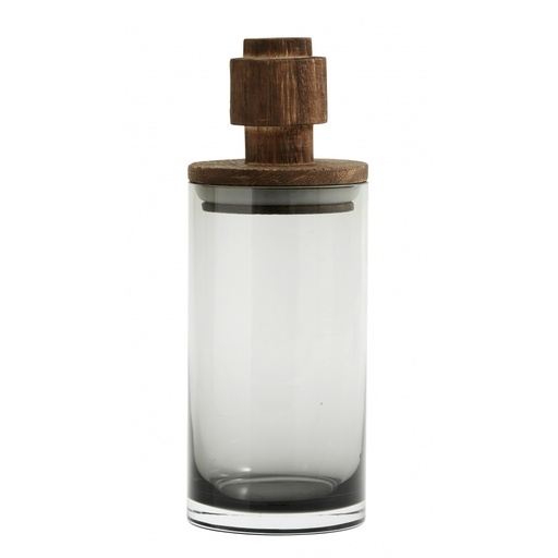 Condiment en verre, smoke, L