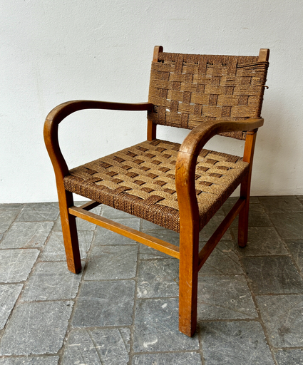 Fauteuil en corde tissé