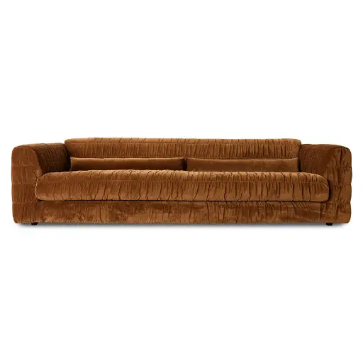Canapé Club Royal velvet, caramel 274x108x72