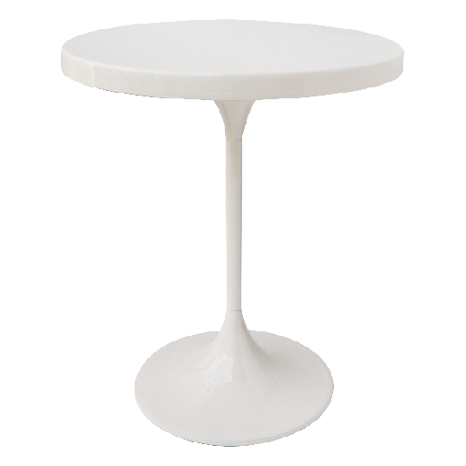 Table d'appoint haute blanc brillant
