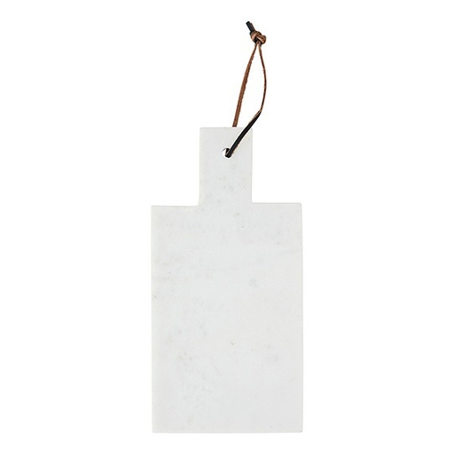 Planche à découper en marbre/lanière en cuir 15x30x1,5 cm