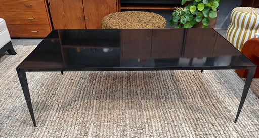 Table basse rectangulaire chrome coulé 121x60,5xH40cm