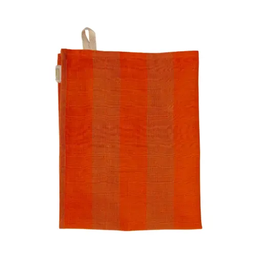 Torchon - Large Rayure Orange