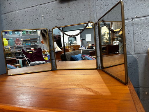 Miroir triptyque barbier 