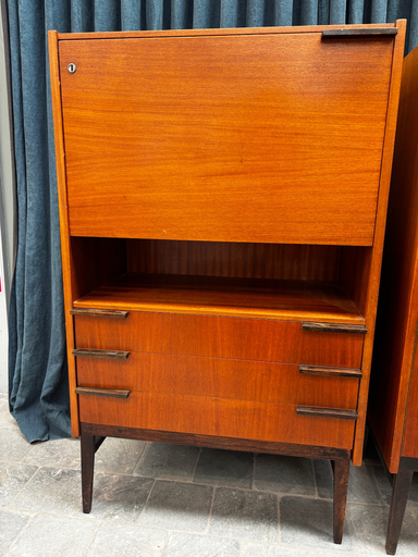 Meuble années 50 secrétaire 79x45xH130,5cm