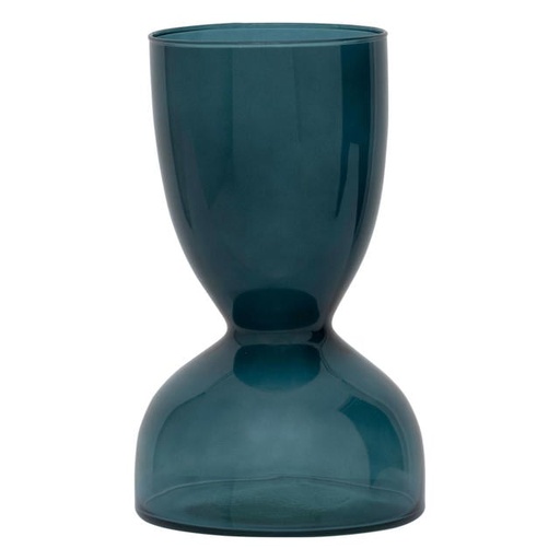 Vase Ebbe, green heron bleu transparent sablier