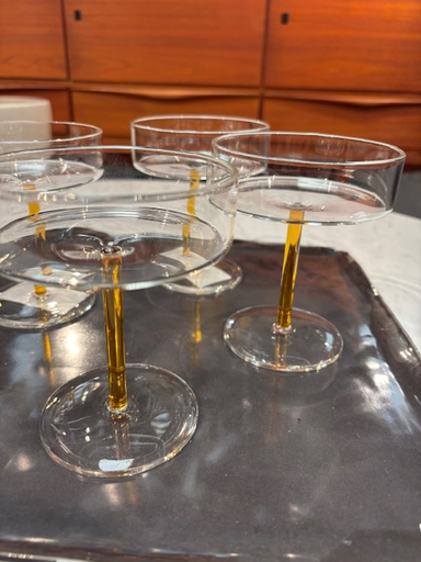 Set de 2 coupes à champagne jaune Fizz