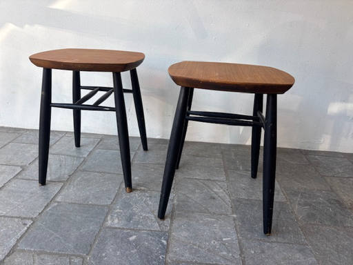Paire de tabourets de ilmari Tapiovaara pour Stol Kamnik