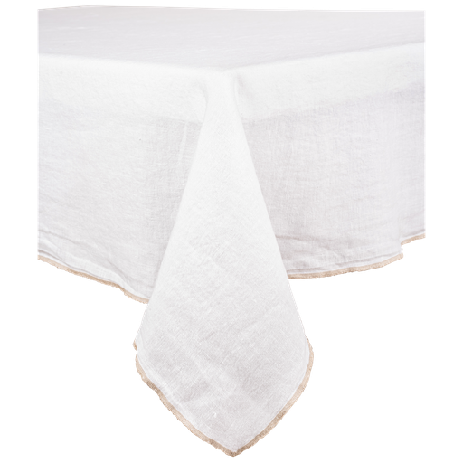 Nappe en Lin Venise Bord Beige