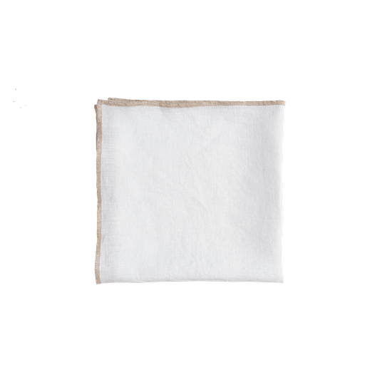 Serviette Venise Lin Bord Beige 40x40